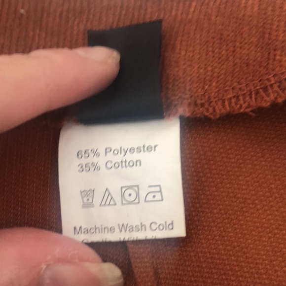 NWOT orange/brown corduroy zip front skirt. - Picture 5 of 5